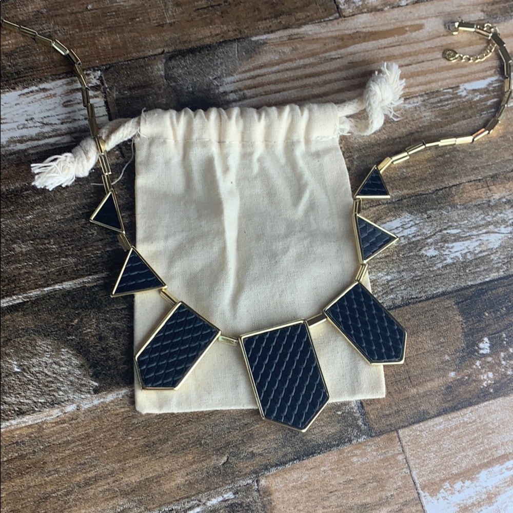 House Of Harlow Necklace gold and leather